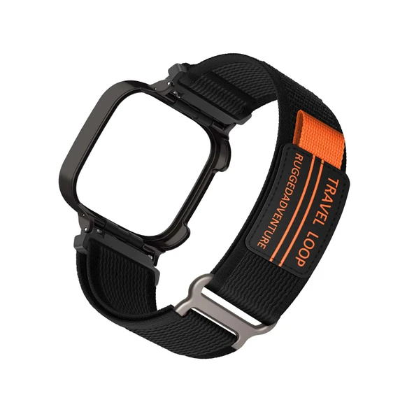 Xiaomi Redmi Watch 2 Lite Uyumlu Siyah Naylon Örgü Kordon