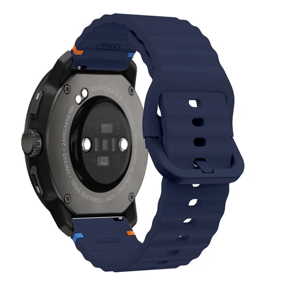 Suunto Ocean için Silikon Kordon - Mavi