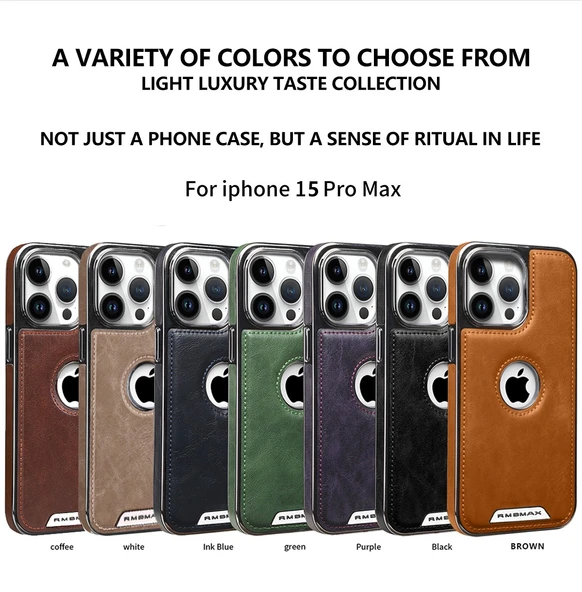 iPhone 15 Vegan Deri Kılıf - Siyah - 2