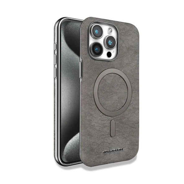 Deri iPhone 16 Pro Max Kılıfı - Siyah - 9