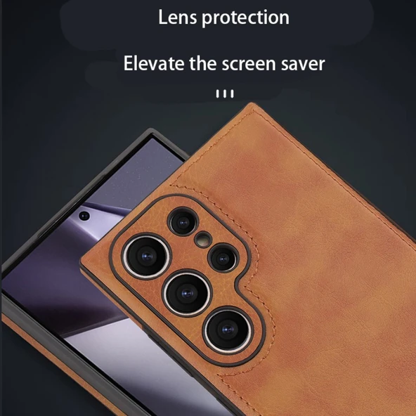 Samsung Galaxy S24+ 6.7 inç PU Deri TPU Kılıf - Mor - 5