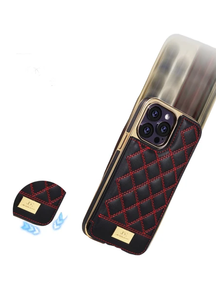 iPhone 15 Pro Max Uyumlu İnce Deri Cüzdanlı Telefon Kılıfı - Mavi - 5