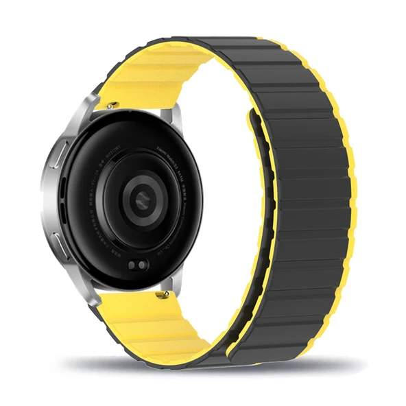 Xiaomi Mi Watch S3 için Manyetik Silikon Saat Kordonu - Sarı