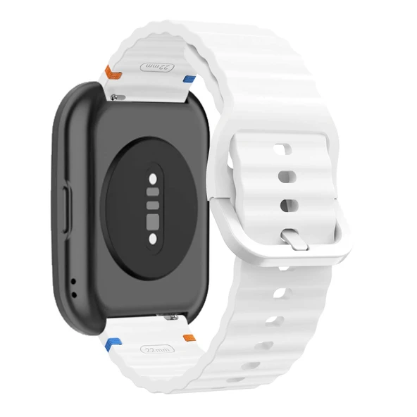 Amazfit Pop 3S Uyumlu Silikon Saat Kordonu - Beyaz