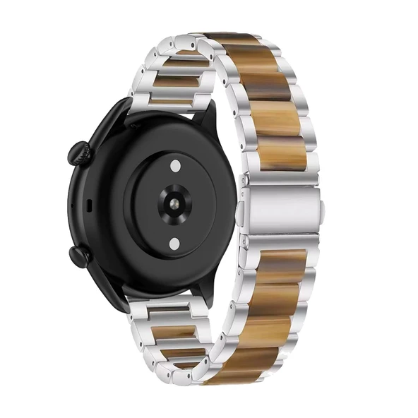 Honor Watch 4 Pro/Gs 3/Magicwatch 2 46mm için Reçine Bileklik - Gümüş Amber