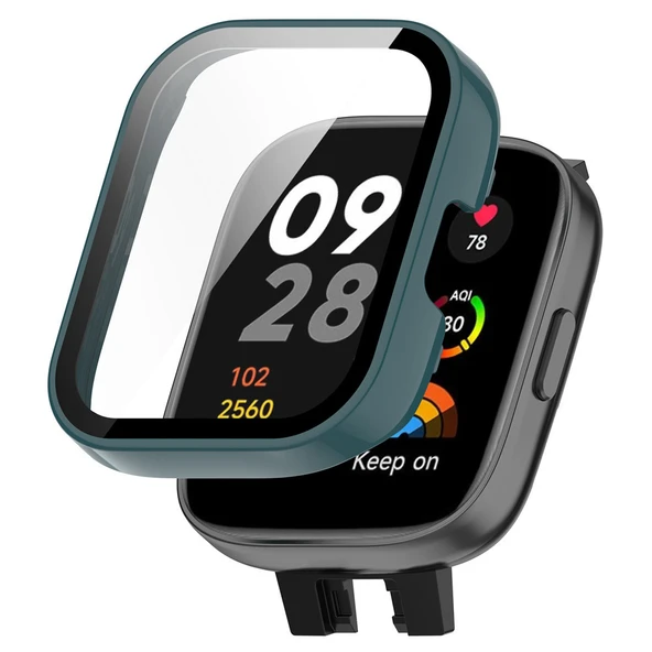 Xiaomi Redmi Watch 3/Mi Watch Lite 3 Darbe Emici İnce Tampon Kılıf - Yeşil - 3