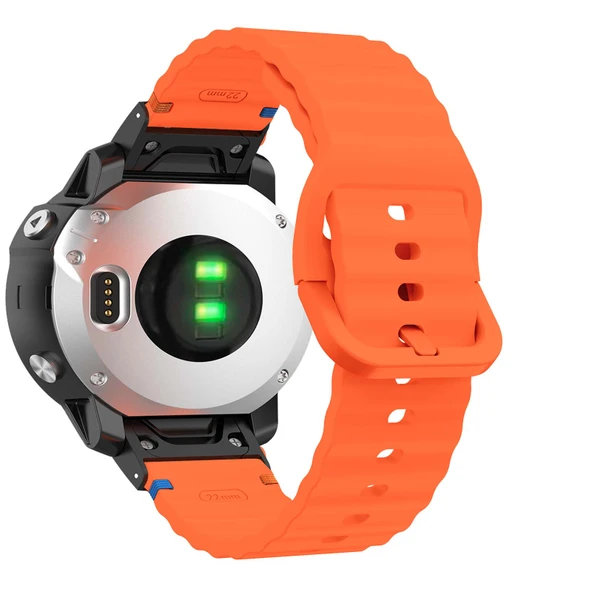 Garmin Fenix 7S Silikon Kordon - Turuncu