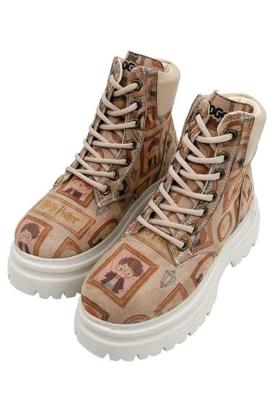 Kadın Vegan Deri Bej Bot - Frames-of-Hogwarts Tasarım