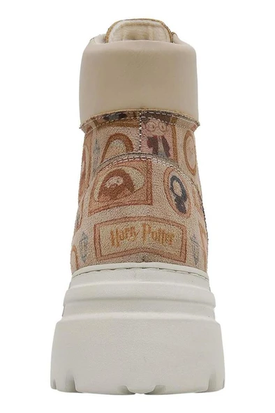 Kadın Vegan Deri Bej Bot - Frames-of-Hogwarts Tasarım - 5
