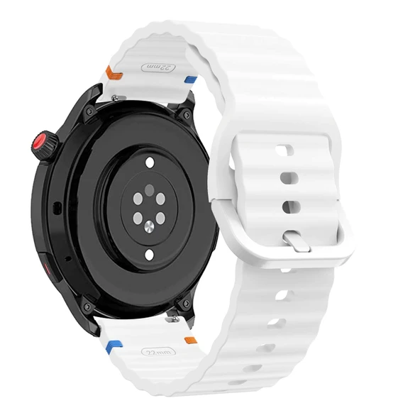 Amazfit GTR 4/GTR 3/GTR 3 Pro Silikon Kordon - Beyaz