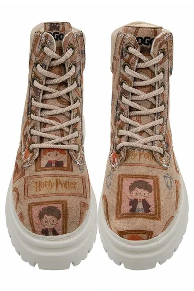 Kadın Vegan Deri Bej Bot - Frames-of-Hogwarts Tasarım - 2