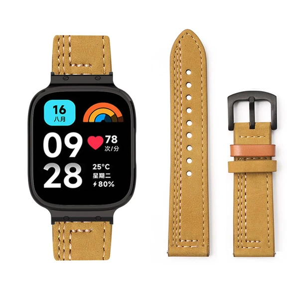 Xiaomi Redmi Watch 3 için Deri Kordon - Renk J