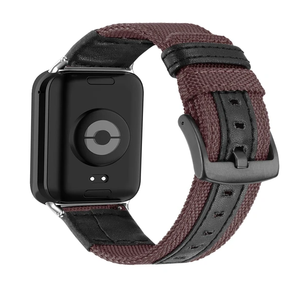 Xiaomi Mi Band 8 Pro/9 Pro Uyumlu Naylon Deri Kordon - Mor