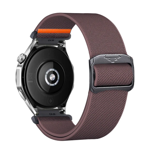 Huawei Watch GT 4/3/2 46mm için Elastik Naylon Kordon - Mor