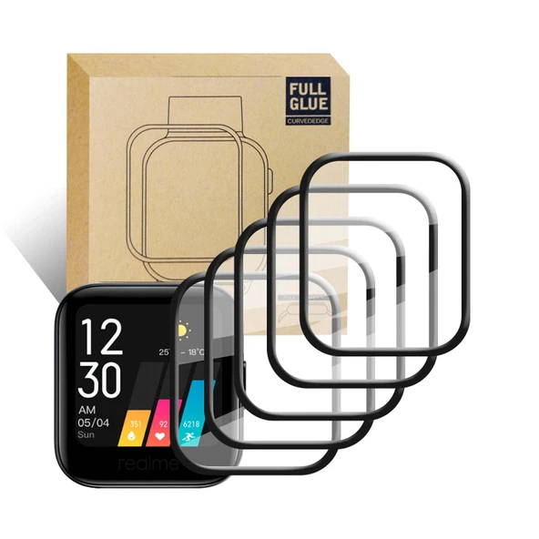 Realme Watch Ekran Koruyucu - 9H Temperli Cam - 5 Adet