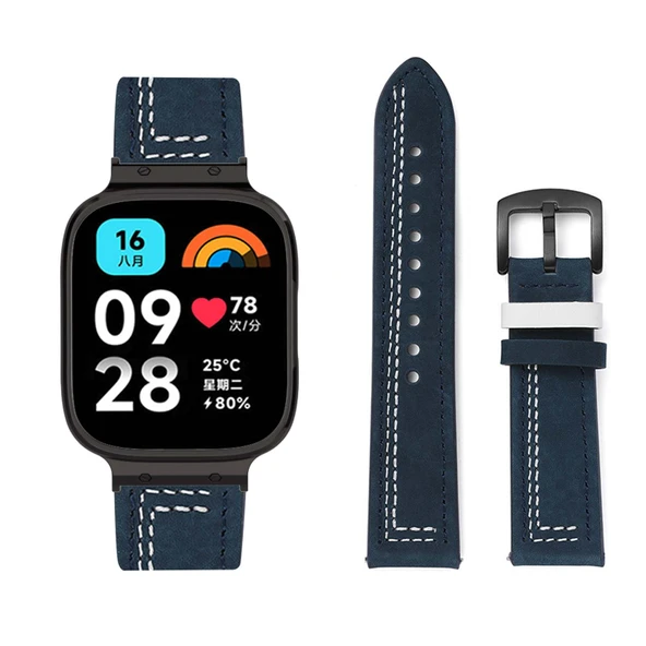 Xiaomi Redmi Watch 3 için Deri Kordon - Renk D