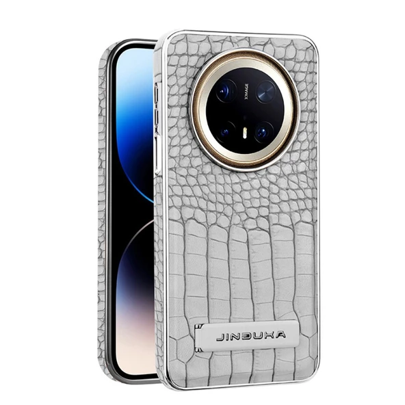 Huawei Mate70Por Uyumlu Timsah Desenli Gri TPU Kılıf (6.88)