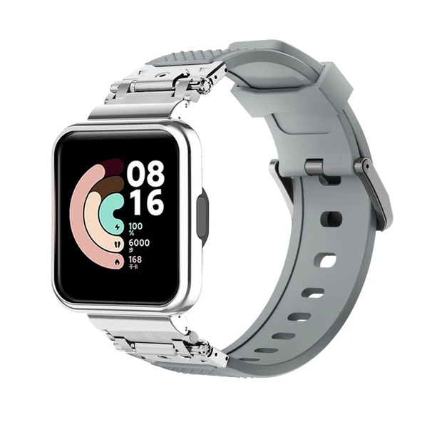 Xiaomi Redmi Watch 2 Lite Gümüş Gri Metal Silikon Kordon