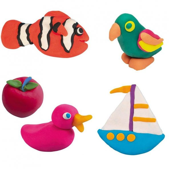 Oyun Hamuru 12 Renk Merdane Şekiller Set Play Doh Oyun Hamuru Seti 12 Renk Merdane ve Şekiller - 5