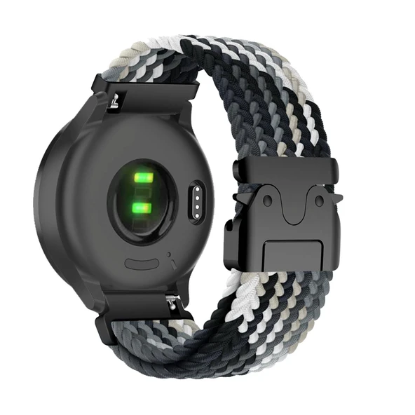 Garmin Vivomove Spor Naylon Kordon - Siyah Beyaz