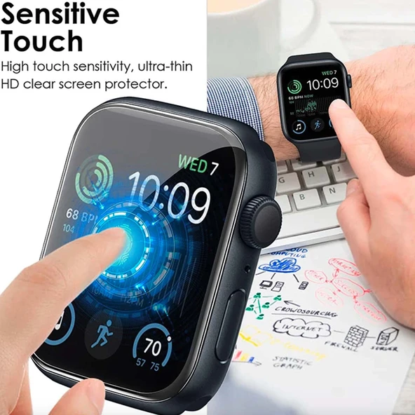 Apple Watch 4/5/6/SE 40mm Ekran Koruyucu - 9H Temperli Cam - 5'li Paket - 3