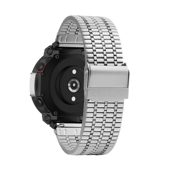 Amazfit T-Rex 3 için Paslanmaz Çelik Örgü Kordon - Gümüş