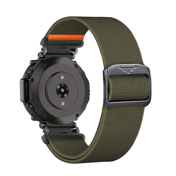 Amazfit T-Rex Ultra için Elastik Naylon Kordon - Yeşil