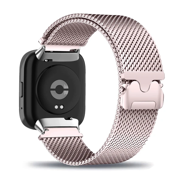 Xiaomi Redmi Watch 3 Active/Lite için Milanese Paslanmaz Çelik Kordon - Pembe Mor