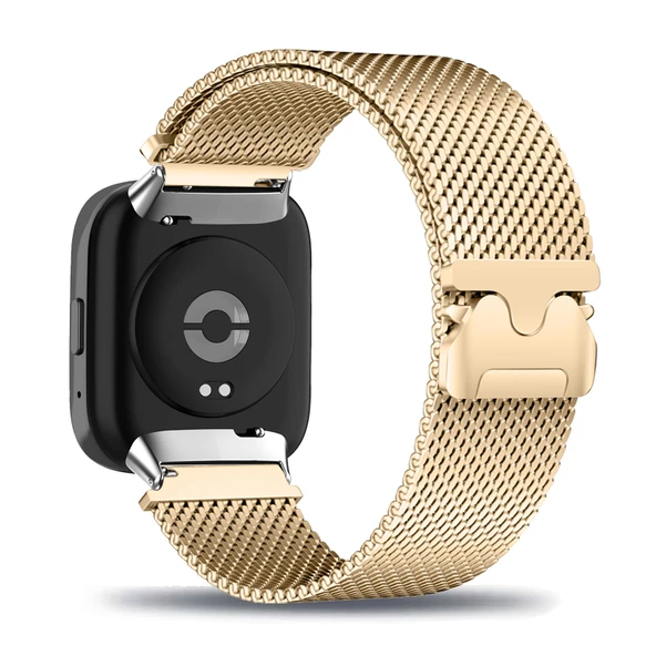 Xiaomi Redmi Watch 3 Active/Lite için Milanese Paslanmaz Çelik Kordon - Altın