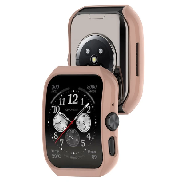 OPPO Watch 4 Pro/3 Pro Darbeye Dayanıklı İnce Tampon Kılıf - Pembe - 3