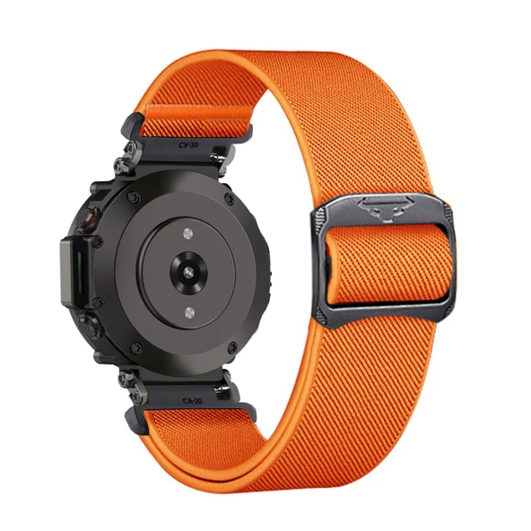 Amazfit T-Rex Ultra için Elastik Naylon Kordon - Turuncu