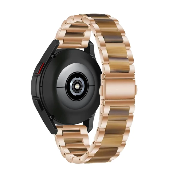 Samsung Galaxy Watch 4 Classic 42/46mm Uyumlu Reçine Kordon - Şampanya Kehribar