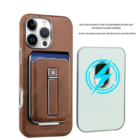 iPhone 16 Plus Cüzdanlı Kılıf - Vişne Rengi - 2