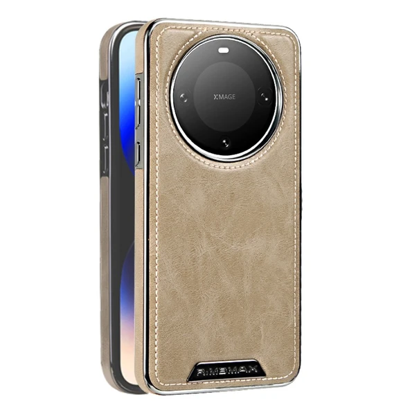 Huawei Mate 70 Pro Gri PU Deri Kılıf - 6.82