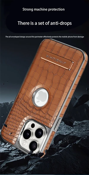 iPhone 15 Uyumlu Timsah Desenli Mavi TPU Kılıf - 9