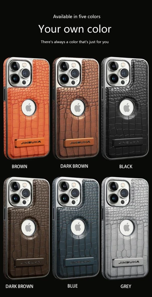 iPhone 15 Uyumlu Timsah Desenli Mavi TPU Kılıf - 2