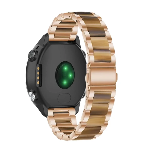 Garmin Forerunner Uyumlu Reçine Kordon - Şampanya Amber