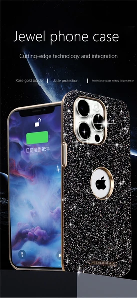 Manyetik Simli iPhone 14 Pro Kılıf - Kırmızı - 3