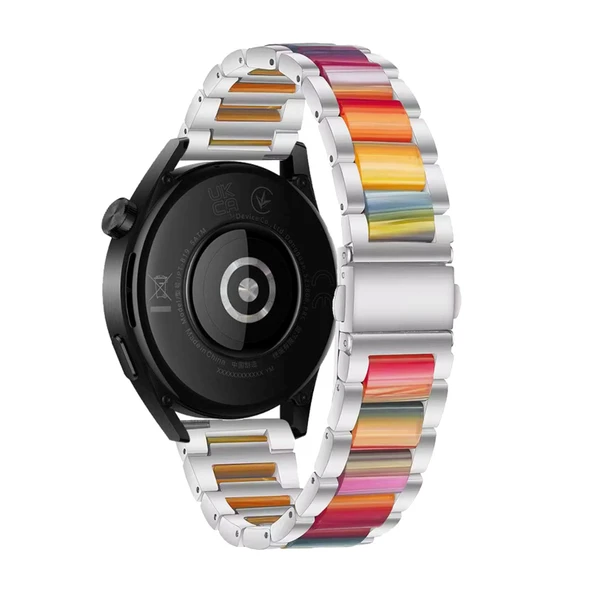 Huawei Watch GT 3 Pro 43mm için Reçine Bileklik - Gümüş Renkli