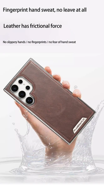 Samsung Galaxy S24+ Siyah PU Deri Kılıf - 6.65 inç - 5