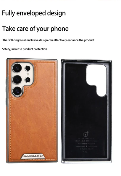 Samsung Galaxy S24+ Siyah PU Deri Kılıf - 6.65 inç - 7