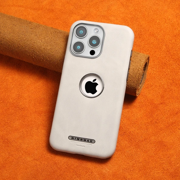 iPhone 16 Plus MagSafe Uyumlu Deri Kılıf - Gri