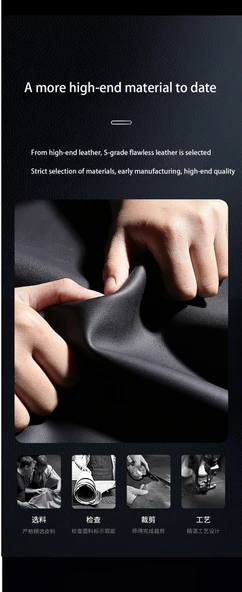 Samsung Galaxy S25 Ultra Uyumlu Siyah Manyetik Deri Kılıf - Resim 6