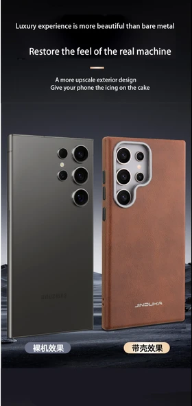 Samsung Galaxy S25 Ultra Uyumlu Siyah Manyetik Deri Kılıf - Resim 5