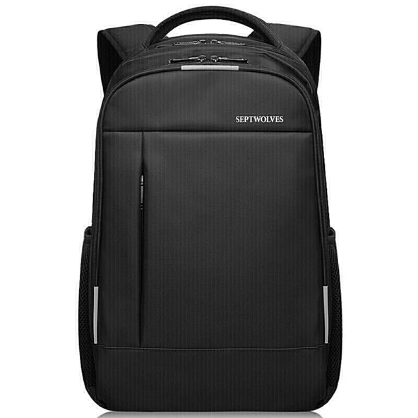 Oxford Kumaş Sırt Çantası - Siyah - 15.6 inç Laptop Bölmeli