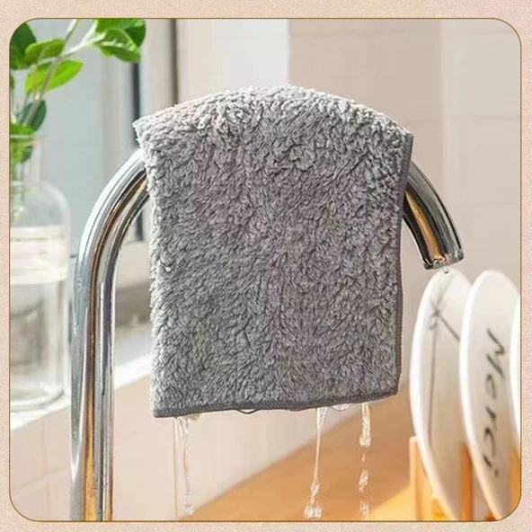 Mercan Polar Temizlik Bezi Seti - 5 Adet - 30x30cm - 6