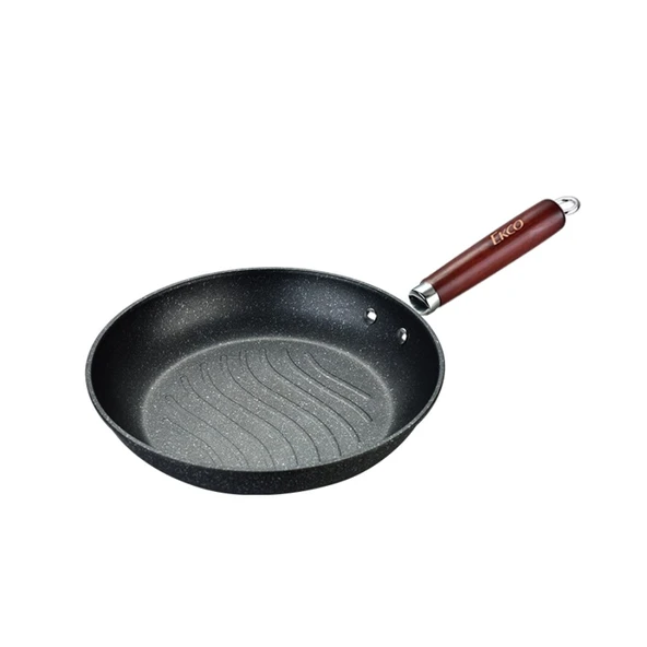 22cm Yapışmaz Demir Tava - Ahşap Saplı