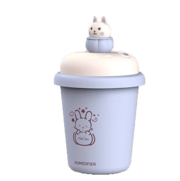 Sütlü Çay Bardağı Hava Nemlendirici - Mavi - Kablosuz - 300ml