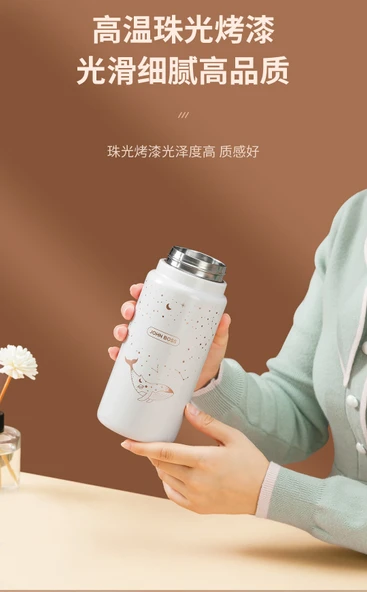 600mL Paslanmaz Çelik Termal Bardak - Çay Süzgeçli - 9