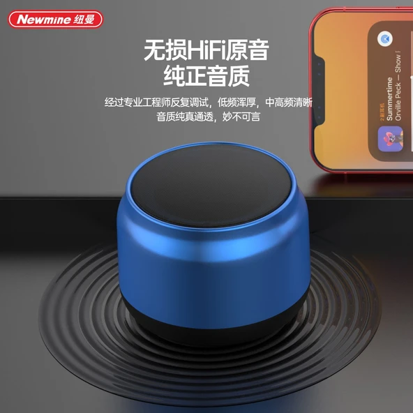 Mini Masaüstü Bluetooth Hoparlör - Siyah - 7